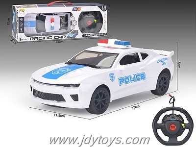 1:16 Bumblebee police car four-way remote control car steering wheel gift box with electricity